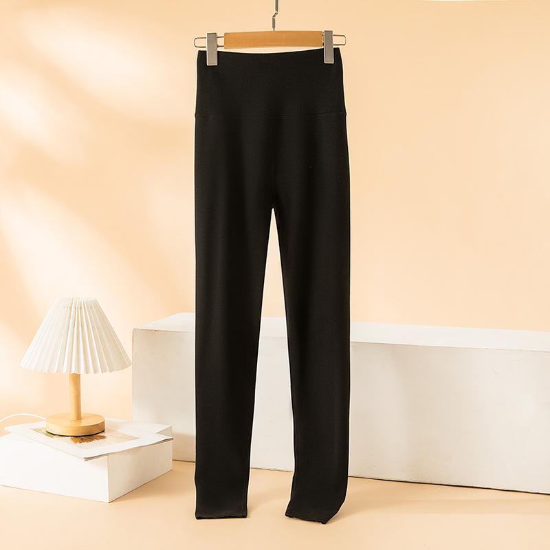 

Женские зимние леггинсы с высокой талией: Бесшовный, с двойной наческой, однотонный, утолщенный немецким бархатом для приталенного кроя и сохранения тепла XL