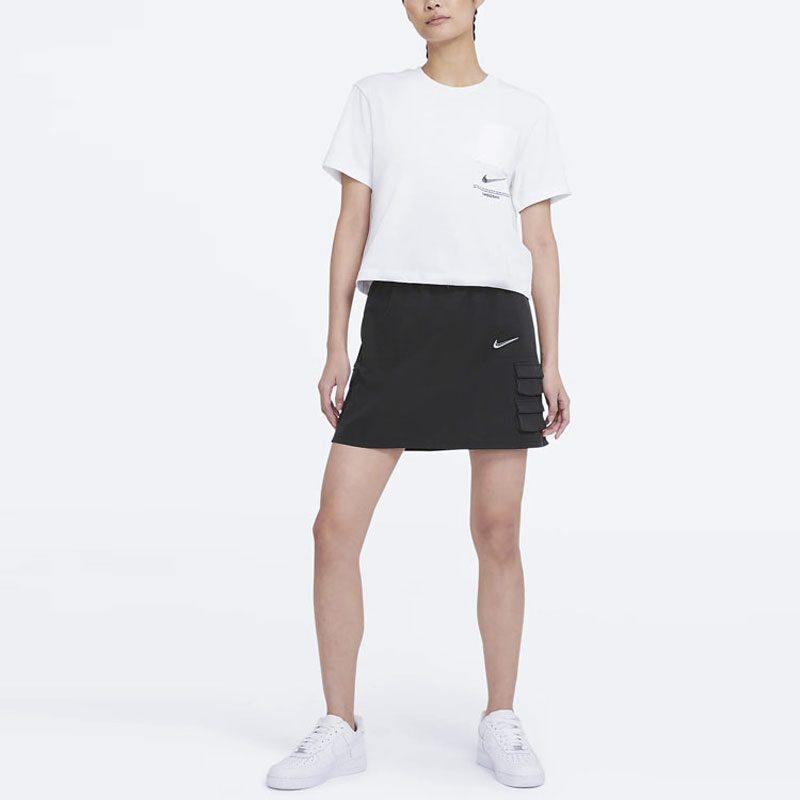 Nike Crop Tops Women's White Crew Neck Moderate CZ8912-100