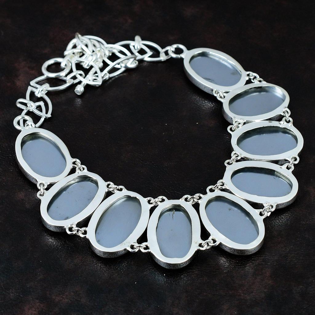 Shungite Gemstone Necklace Elegant Necklace 925 Sterling Silver Necklace Adjustable Chain Necklace Handmade Silver Jewelry Gift For Friend