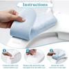 Toilet Seat Cover, Thick and Elastic Bathroom Toilet Seat Cushion Soft Polyester Fiber Sponge Cushioned Lid Cover, Non-Slip Washable Reble Comfort