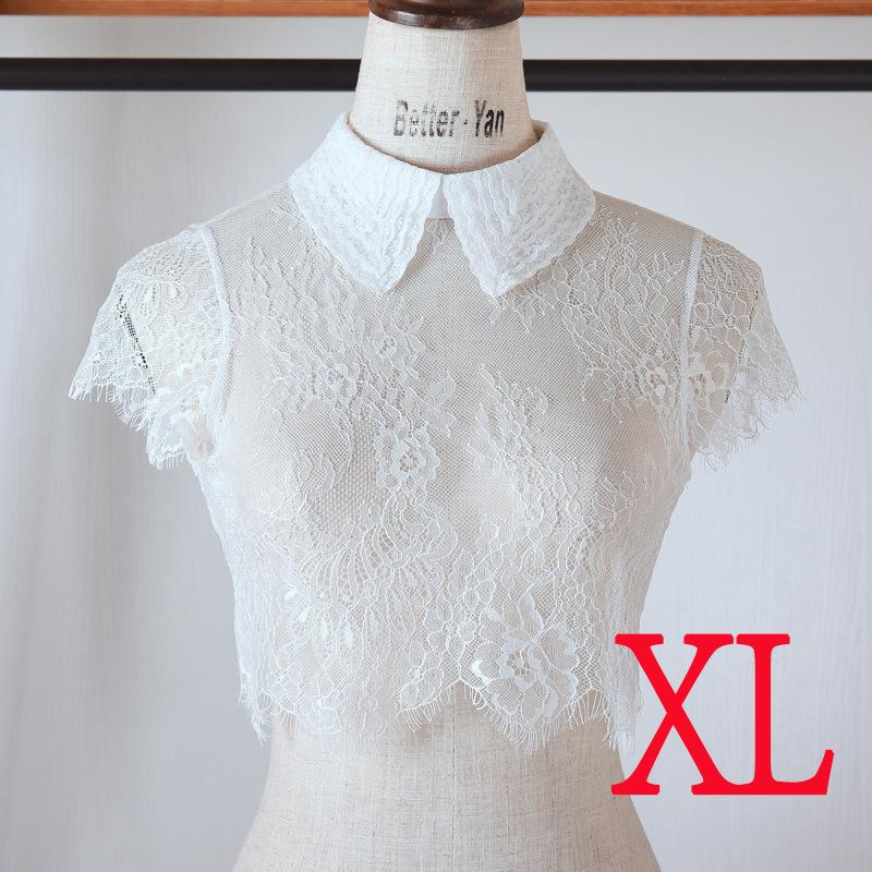 Elegant Black Fake Collar Lace Elegant Women Fake Half Shirt Detachable White False Collars Woman Neckwear Clothing Accessories
