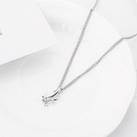 Yousheng Cute Little Dolphin Shape Pendant Necklace Shining Rhinestones Inlaid Ocean Animal Necklace Jewelry Gift