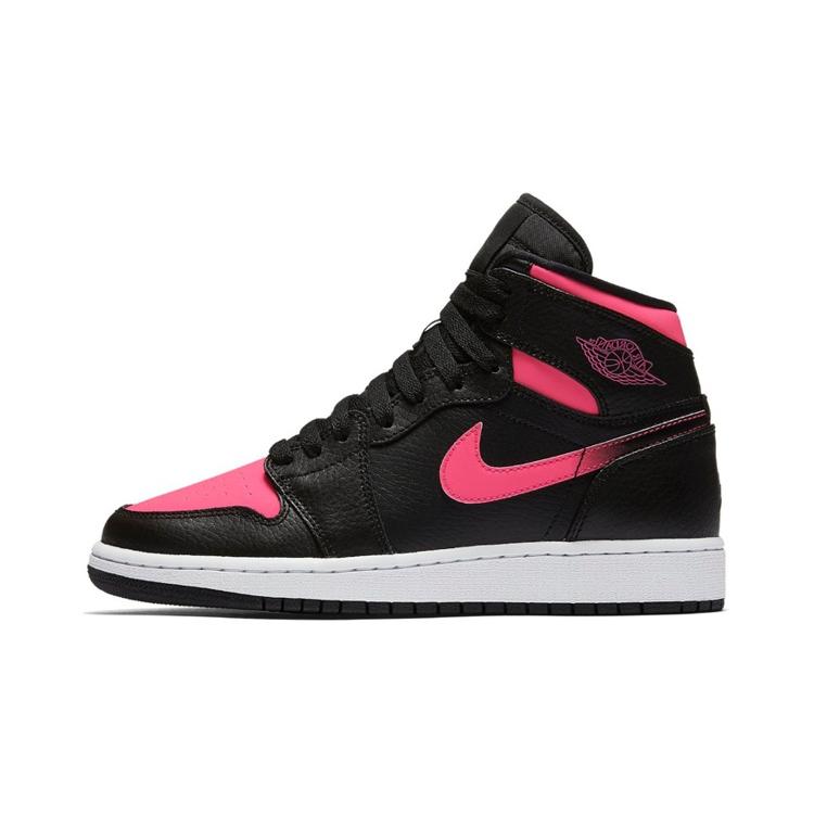 New JORDAN 1 Retro High Black Hyper Pink GS 332148-019