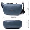 Crossbody Bag for Women with an Unusual Runner Keychain Made of Genuine Leather Vintage 22617 Blue