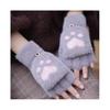 Mink Gloves Cat Claw Winter Warm Wool Touchscreen Gloves Flap Cover Women Men Fingerless Flip Gloves Knitted Mittens Glove