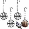 1Pcs Metal Suet Ball Bird Feeder Set With Hanging Chain Squirrel Proof Bird Feeders For Outdoor Garden Hummingbird Feeders