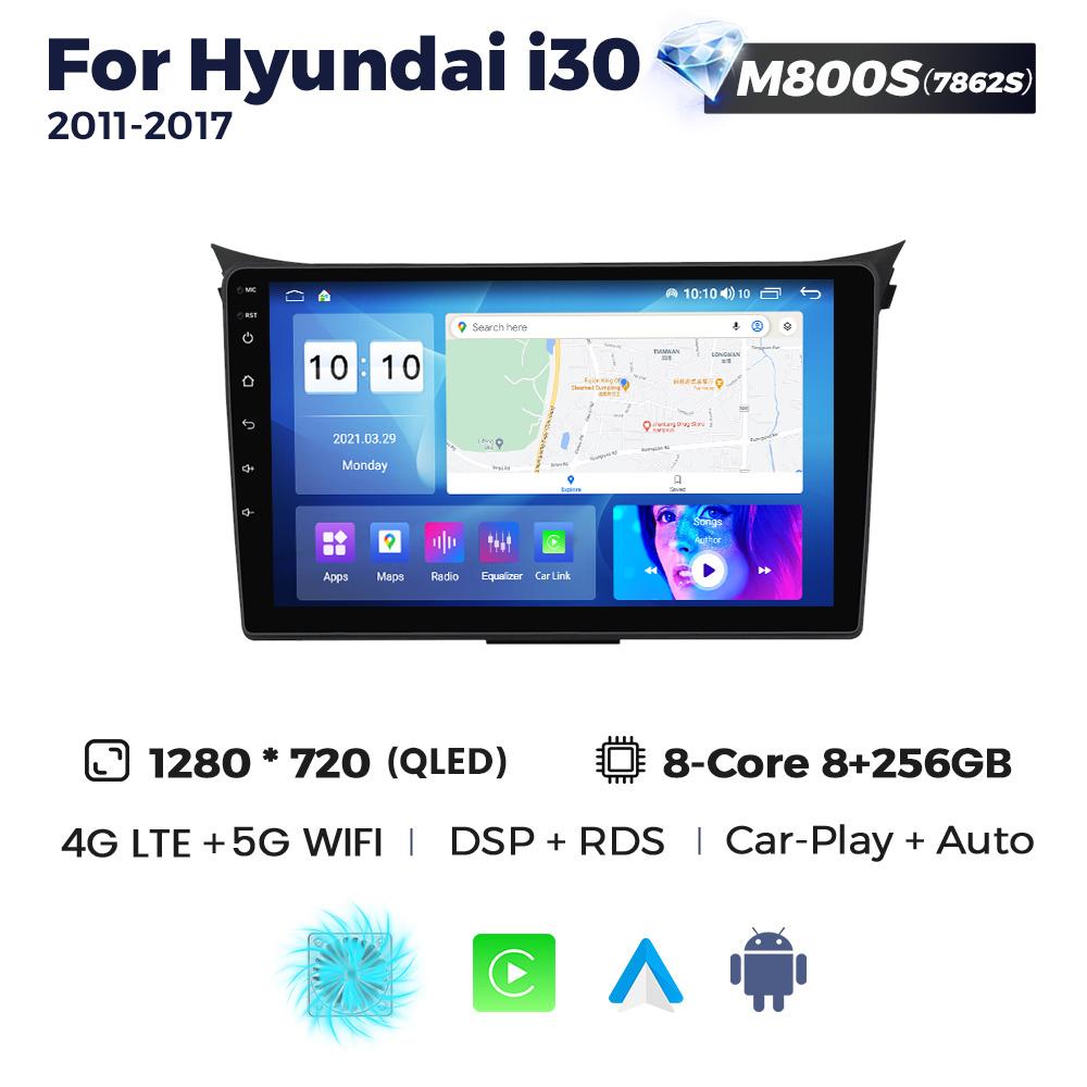 Navifly 2din Araba Radyo Hyundai i30 II 2 GD 2011-2017 Multimedya Video Oynatıcı GPS Android Otomatik Kablosuz Carplay BT DSP Stereo