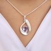 Iolite Gemstone 925 Sterling Silver Women Jewelry Partywear Necklace Pendant 1.4" Birthday Gift For Wife/Her CZP-14
