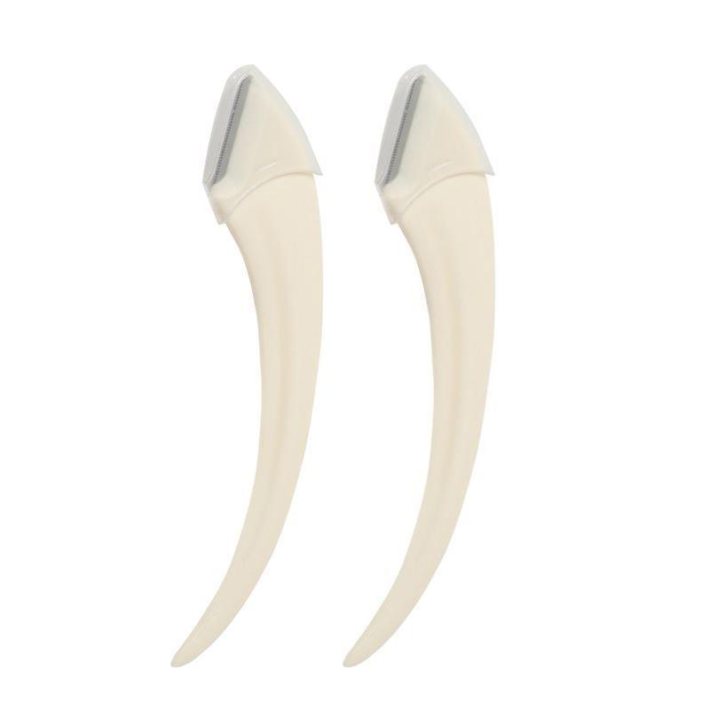 

1/2/3 шт., нож для стрижки бровей, бритва для лица, для женщин, ножницы для бровей с расческой, скребок для триммера для бровей 2pcs white knife