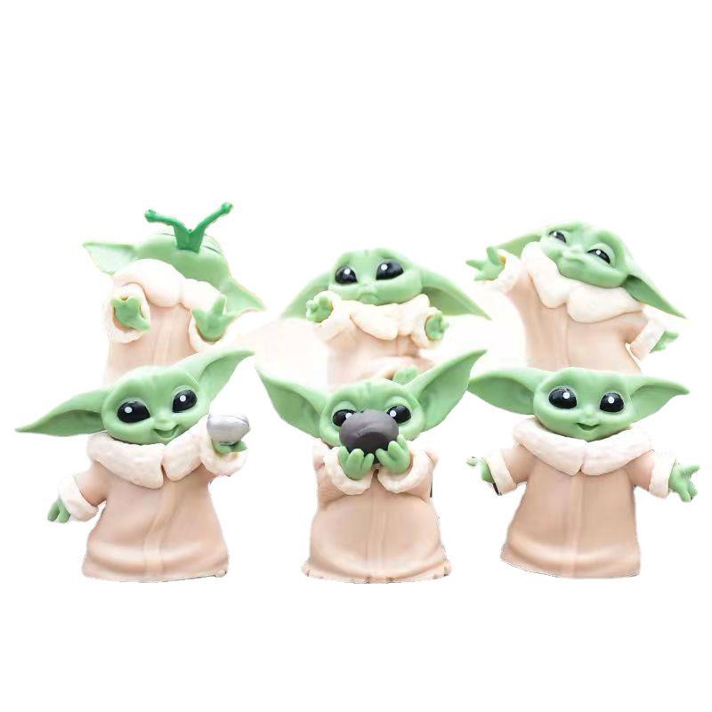 

6 Фигурок Малыша Йоды 4-6 см - Звездные войны Мандалорец Аниме Модели