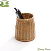 Handmade Hand-woven Bamboo Storage Basket Natural Six Gentlemen Pencil Holder Square Bottom Round Mouth Sundries Organizer Home