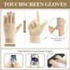 3pcs/set Hat Scarf For Women Gloves Set Outdoor Riding With Touch Screen Winter Pompom Hat Knit Beanie Fleece Lined