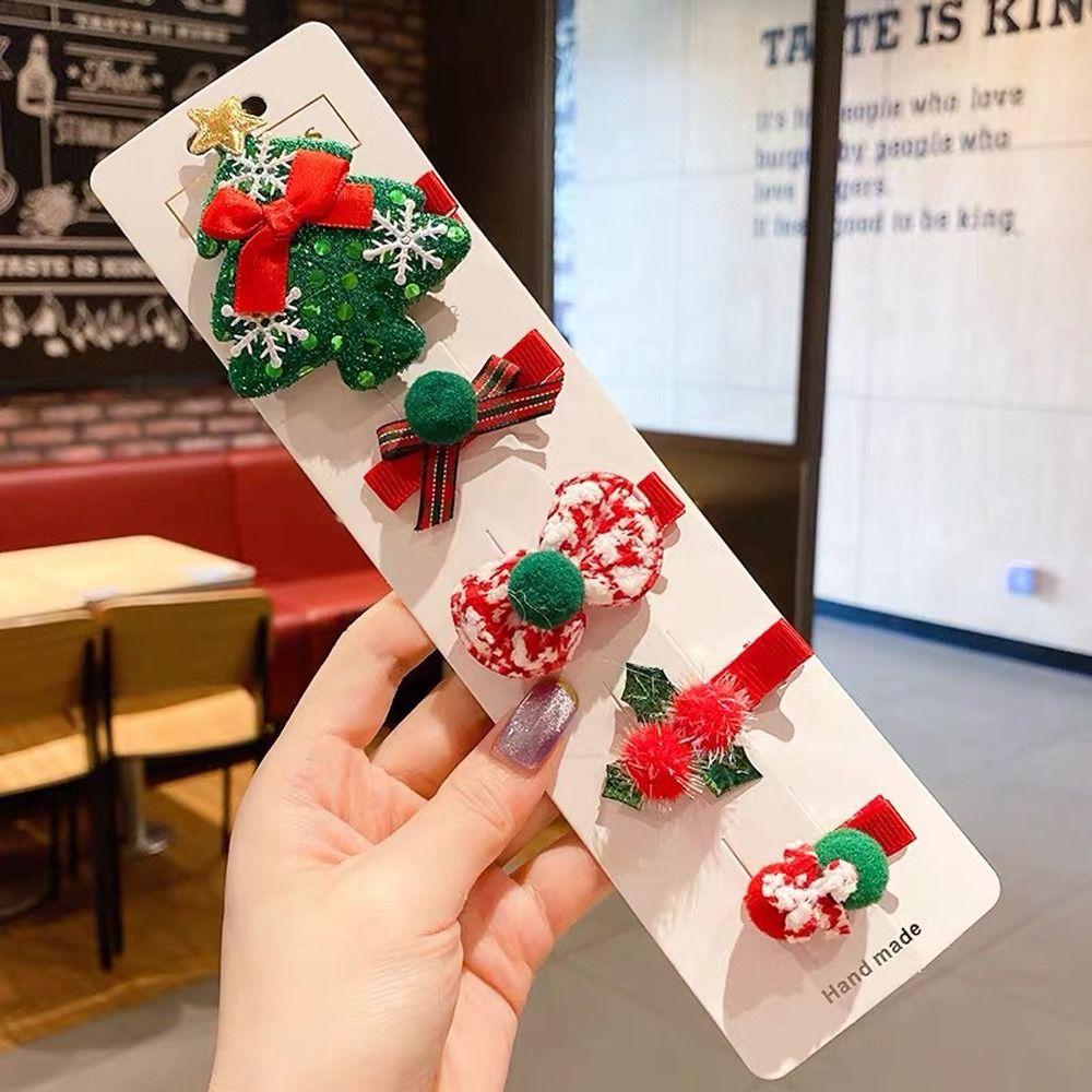 Supplies Children Girls Hair Accessories Christmas Tree Barrette Christmas Hair Clip Cute Headwear