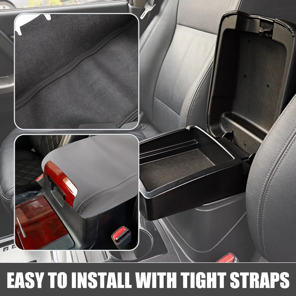 ABSOPRO Car Center Console Seat Armrest Interior Storage Cover Trim for Jeep Grand Cherokee Dodge Durango Gray Cover, Protector, 2011-2020, 2011-2020,