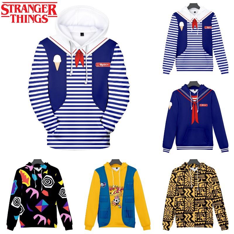 Stranger Things Scoops Ahoy Robin Steve Eleven Cosplay Hoodie For Halloween Costume