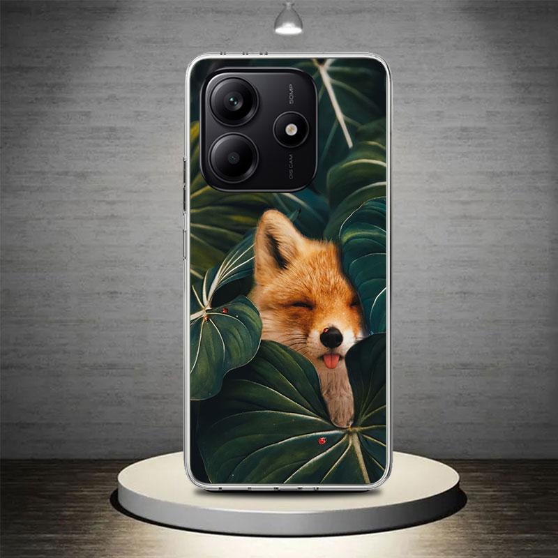 Animal Fox Phone Case Cover for Xiaomi Redmi Note 10 11 12 13 14 Pro Plus 14S 13 12S 11S 11T 11E 10S Soft Coque Redmi Note 10 11