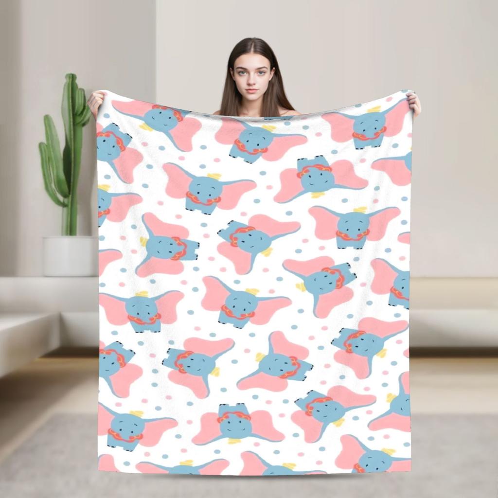 D-Dumbos Plush Blanket Child Flannel Throw Blanket For Couch Bed Super Soft Design Quality Bedspread Gift