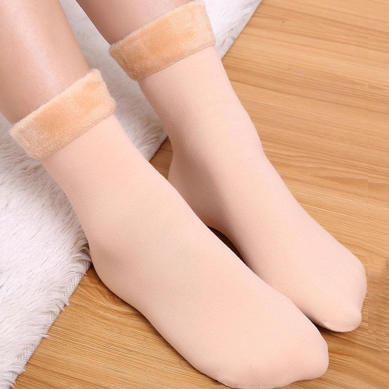 1/5/10/Pairs Winter Warm Thicken Wool Socks Men and Women Seamless Soft Solid Velvet Snow Socks Ski Boots Floor Sleeping Socks