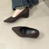 French temperament black single shoes women's shoes 2025 new spring and autumn winter pointed high heels