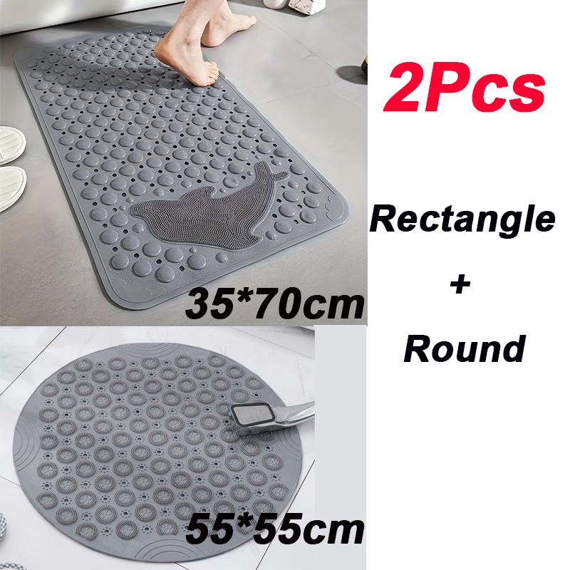 Bathtub Mat Non Slip with Suction Cups In Bathroom Washable Shower Mats with Drainage Holes for Tub Foot Massage