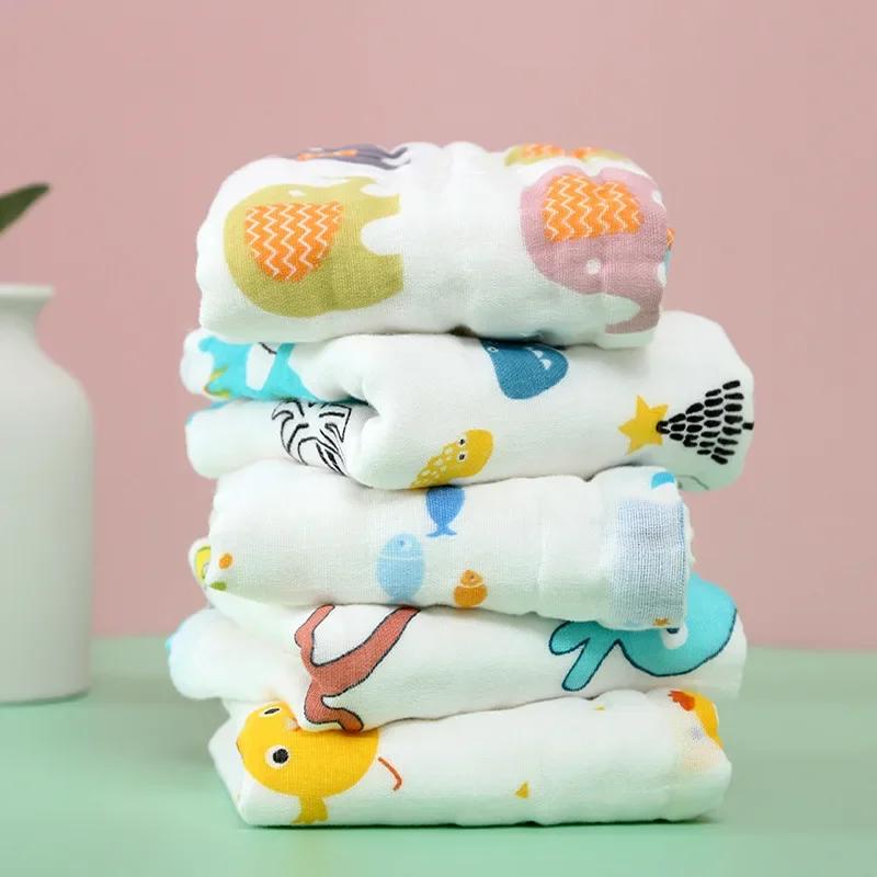 Muslin 6 Layers Cotton Soft Baby Towels Baby Face Towel Handkerchief Bathing Feeding Face Washcloth Wipe Burp Cloth Hand Towel