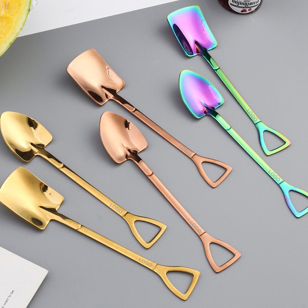 Pack of 8 Ice Cream Scoop Stainless Steel Watermelon Fruit Spades Dining Room Teaspoons Banquet Tableware Household Supplies