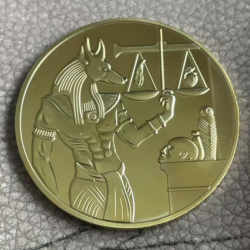 Ancient Egyptian Pharaoh Commemorative Coin Souvenir Dog Head Anubis collection coinCoin