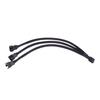 5-1PCS 4 Pin PWM Fan Cable 1 to 3 Ways Splitter Black Sleeved Extension Cable PMW Fan Connector Cord Lines Computer Wires