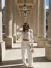 Sexy European & American Lace Lapel Long Sleeve Tassel See-Through Top