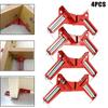 4 Stück 90-Grad-Winkelklemmen, Zimmerei-Rahmen, DIY-Glasklemmen, Winkelklemmen, Handwerkzeuge, Grad-Knebelklemmen für die Holzbearbeitung