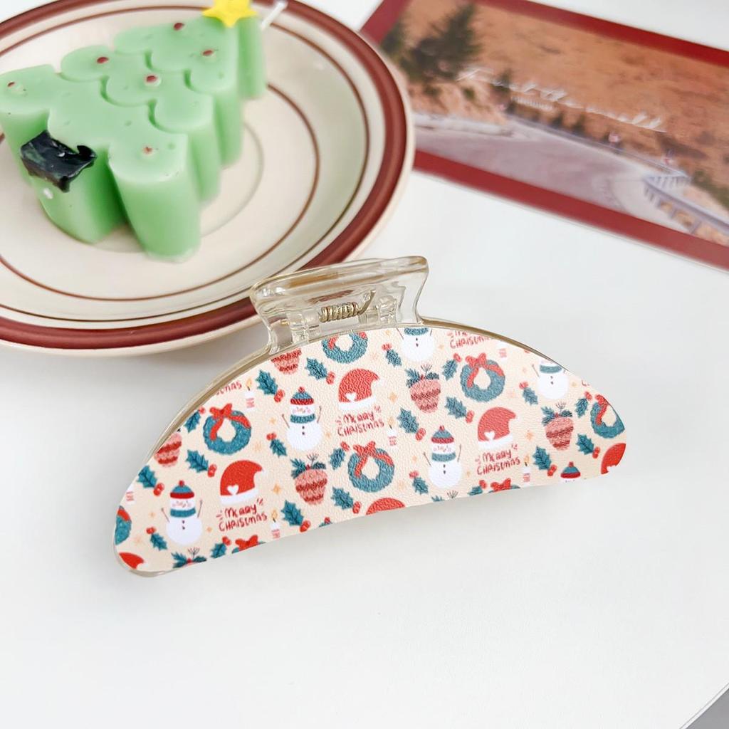 Santa Claus Christmas Festival Shark Claw Clip Hair Accessory