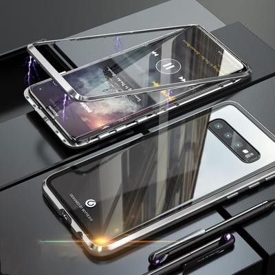 Magnetic Case - Samsung - Galaxy S10 - Aluminum - Metal - Tempered Glass Back