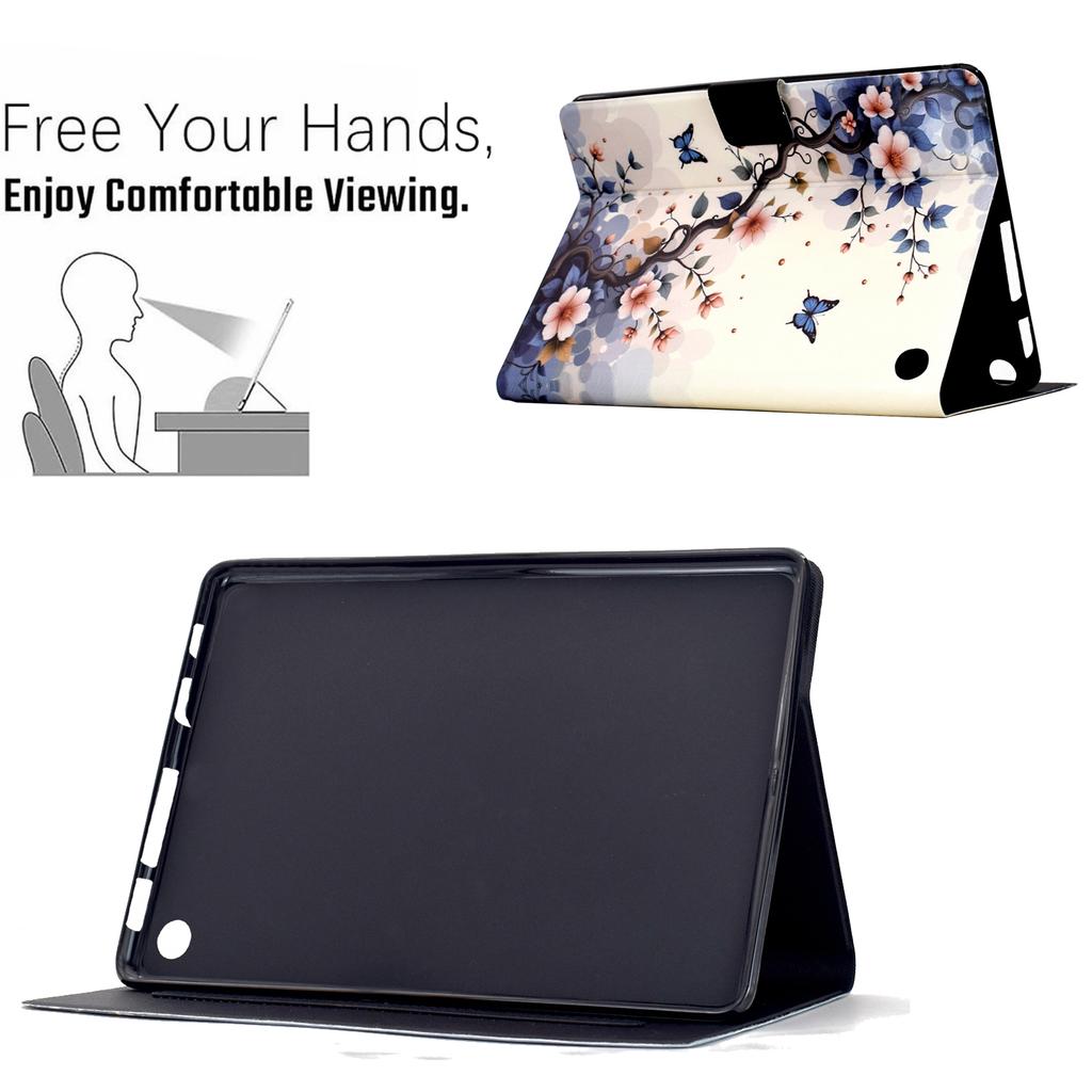 For Amazon Fire 7 (2022) Stand Case Pattern Printing Tablet Leather Cover with Auto Wake/Sleep