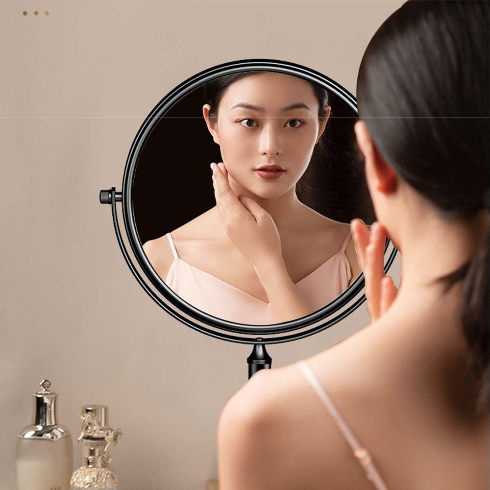 360 Rotating Desktop Makeup Mirror Double Sided Swivel Vanity Mirror  Tabletop