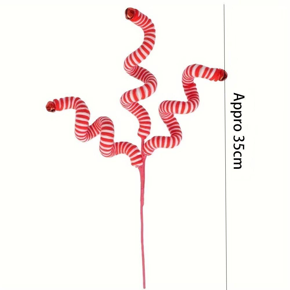 Candy Color Xmas DIY Bouquet with Bell Christmas Tree Decorations Twisted Lollipop Flower Branches DIY Accessories Navidad Gift