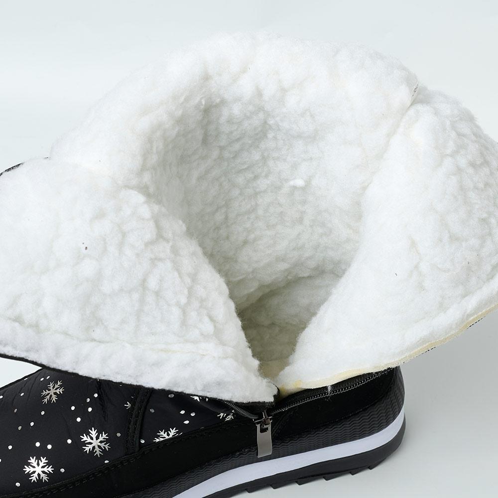 Fashion Zip Snow Boots Women Mid-Calf Winter Shoes For Men  Casual Watarproof Platform Heels Botas