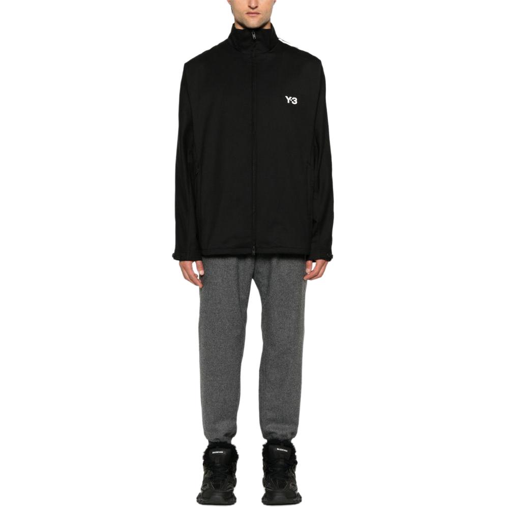 Y-3 Solid Color Mid-Rise Drawstring Cuffed Casual Pants Men bottoms Gray JE3432