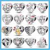 Copper Charms Love Mother Sister Happy Family Pendants Beads Fit Original Bracelet Charm Diy Jewelry Gift For Woman
