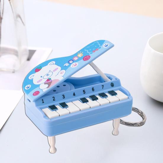 Kids Mini Electronic Piano Toy Music Interactive Portable Bag Decoration Hanging