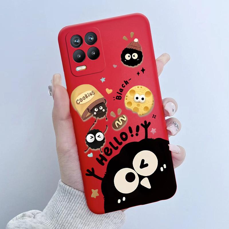 For Realme 8 Pro Case RMX3085 Soft TPU Silicone Cover Cute Cartoon Panda Phone Case For Oppo Realme8 4G 5G RMX3081 RMX3241 Funda