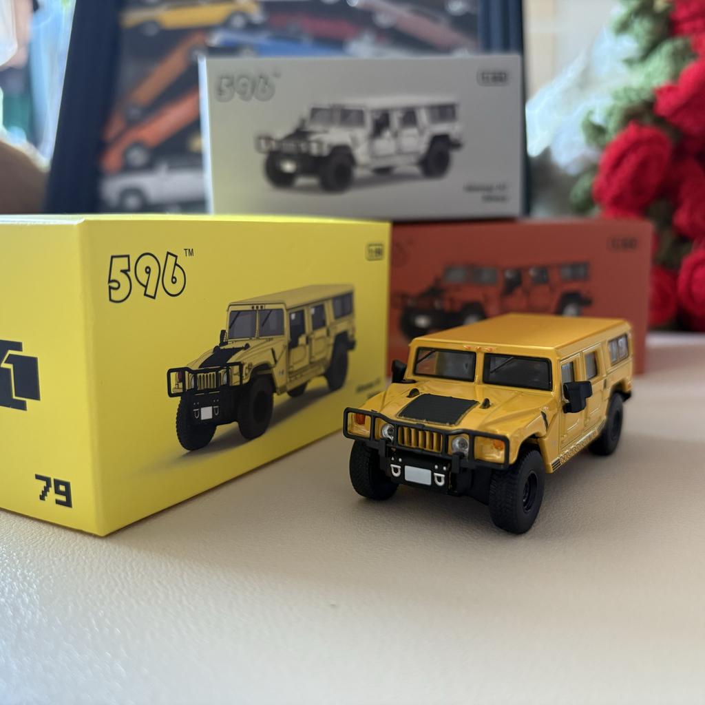 596 1/64 Hummer H1 Armored Car Alloy Car Diecasts & Toy Vehicles Car Model Miniature Scale Model Car For Children