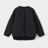 Cotton clothes rhombus fashionable and simple with windproof sleeves front short rear long thin loose short cotton coat