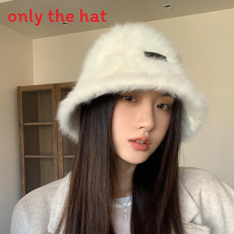 Angela Rabbit Fur Fisherman Hat For Winter Warmth And Windproof Protection