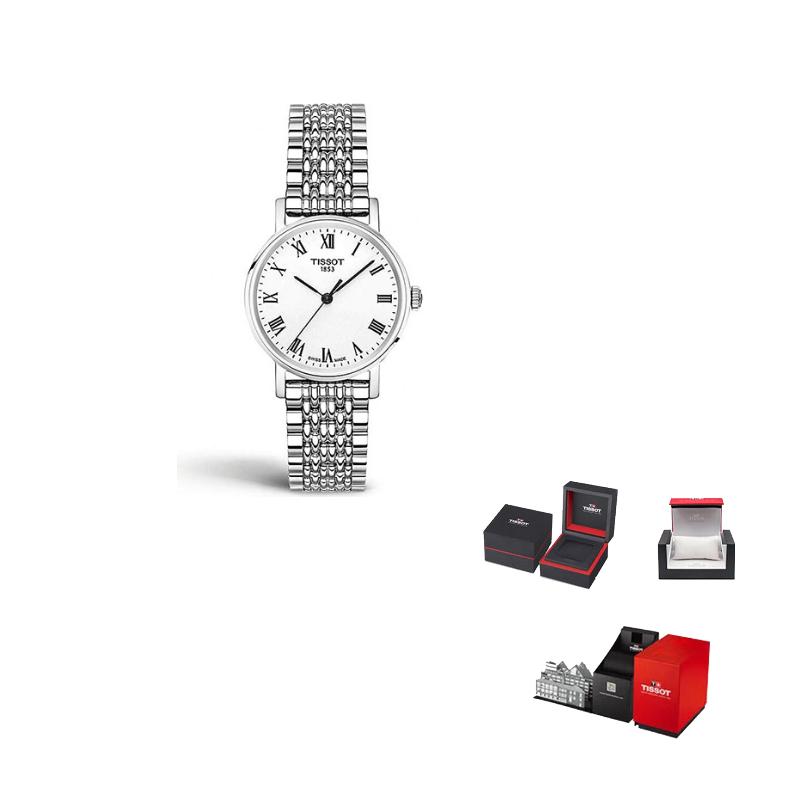 TISSOT Meishi Collection Quartz Movement Women s Watch 30mm Silver Dial Stainless Steel Case T109.210.11.033.00 Silver Strap