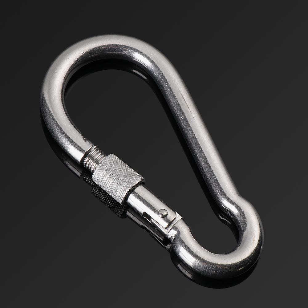 Spring Buckle 304 Stainless Steel Camping Equipment Safety Hook Lock Ring Carabiner Travel Kit
