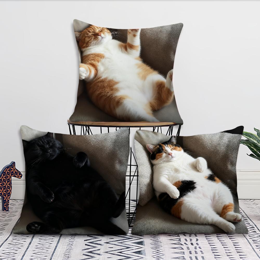 Funny cat cute sleep cushion cover Pillow Cover Decoration Room Home Sofa living Office Car Nordic Simplicity