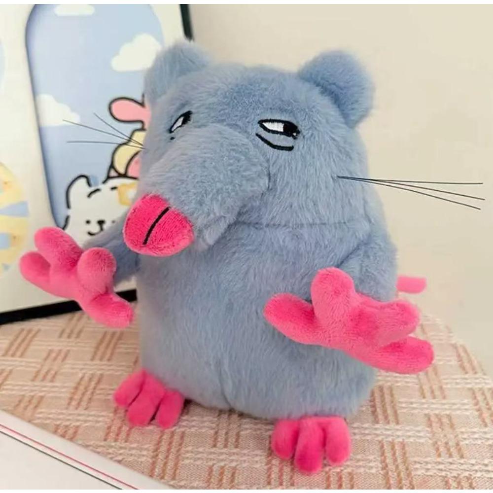 

Pizza mouse plush doll Bissata mouse doll, sister, you haven t slept yet, pink claw blue skin chipmunk mouse doll. 28cm【0.19kg】