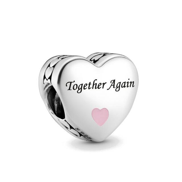 Heart Shape Copper Plating Love Heart Family Charm Fit Original Pendant Bracelet Making Diy Jewelry For Women Accessories