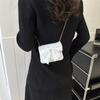 Fashion Elegant Big Bow Design Pu Leather Women Shoulder Crossbody Bag Simple Casual Small Square Bag