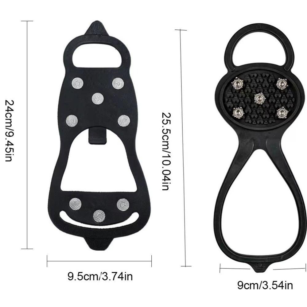 1 Pair New 5/8 Teeth Ice Gripper Spike Anti-Slip Spike Shoes Crampons Universal Spike Grips Cleats For Shoes